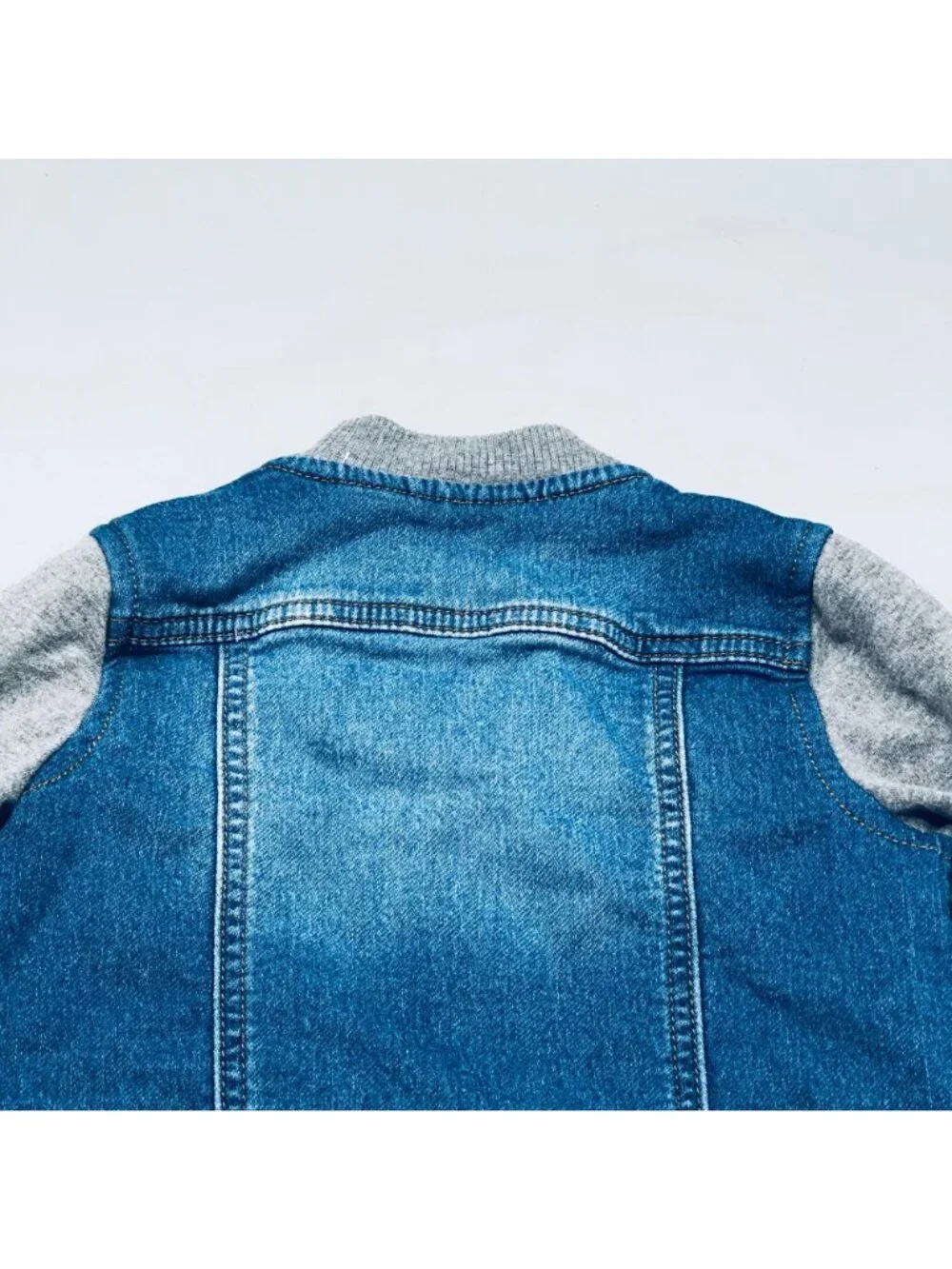 First Impressions jean jacket silver snap t-shirt sleeves 24 months READ